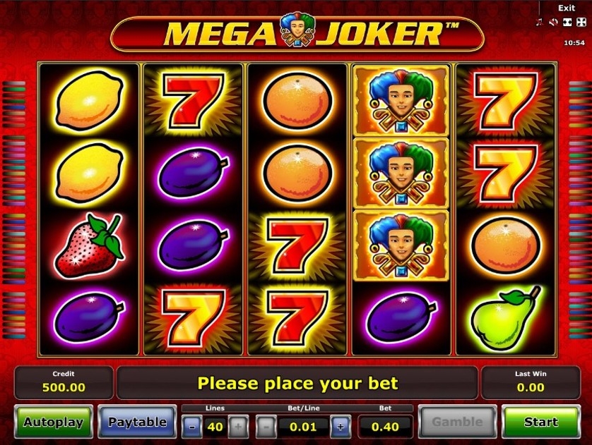 Jogo de slot, Mega Joker NetEnt, Cassino online