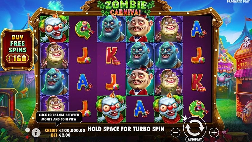 Zombie Carnival, jogo de slot, zumbis carnaval, guia completo