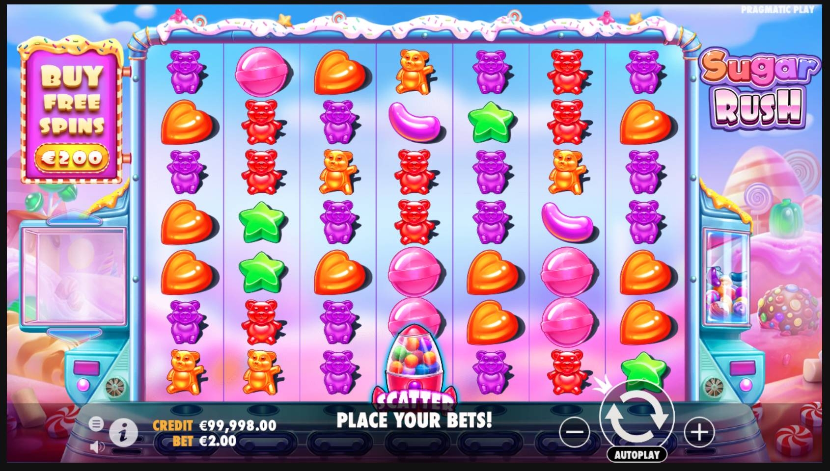 Slots Sugar Rush, Caça-níqueis Sugar, Rush Jogos de slots doces